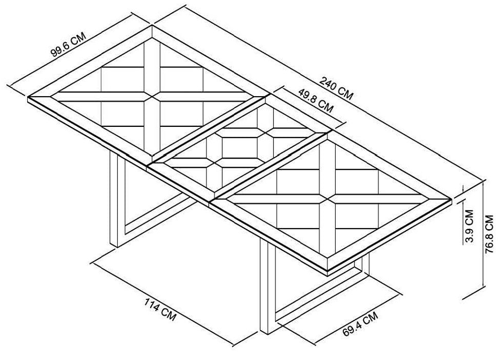 NEWTON 6-8 EXTENSION DINING TABLE