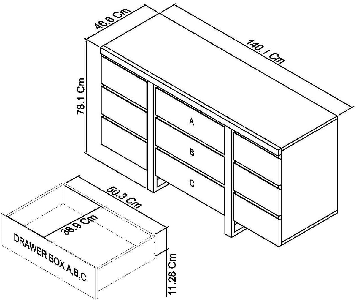 WARSAW NARROW SIDEBOARD
