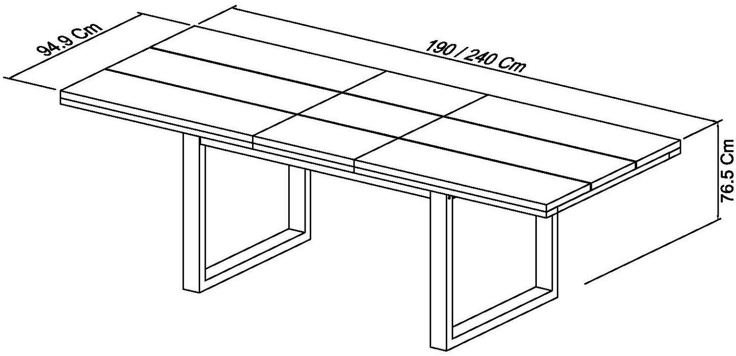 WARSAW 6-8 EXTENDING DINING TABLE