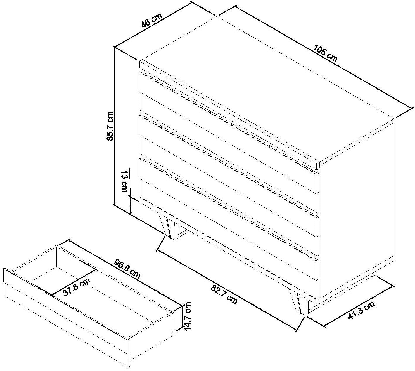 MUNICH 3 DRAWER CHEST