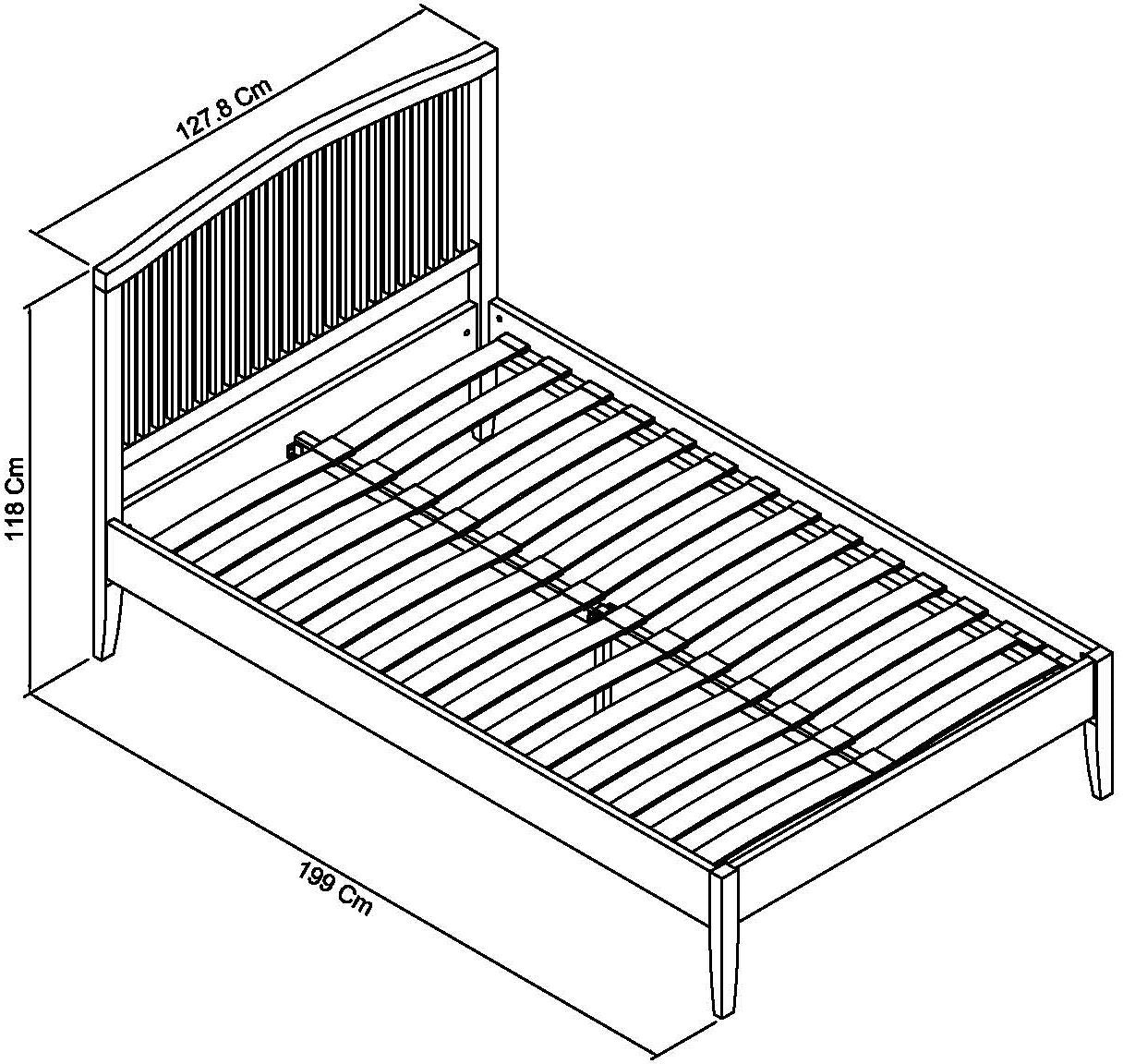 ASHBY WHITE 122CM SLATTED BEDSTEAD