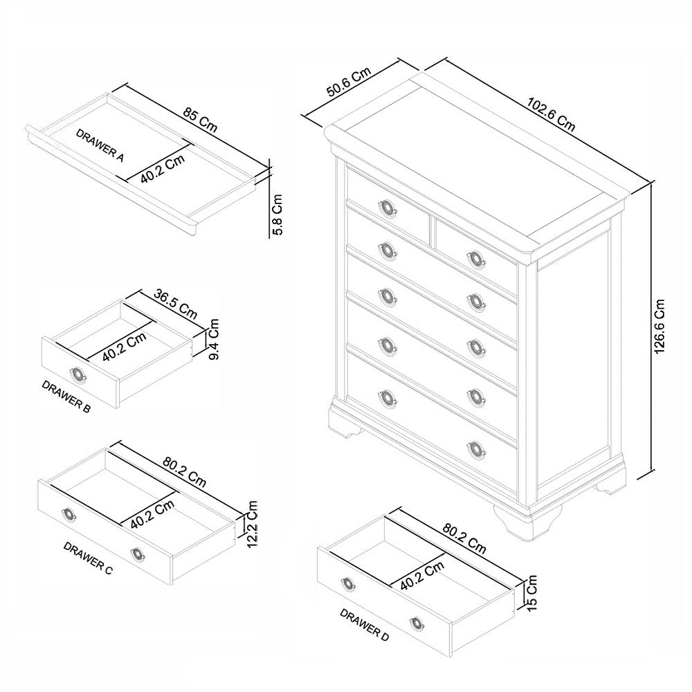 AVORIO 2+4 DRW CHEST