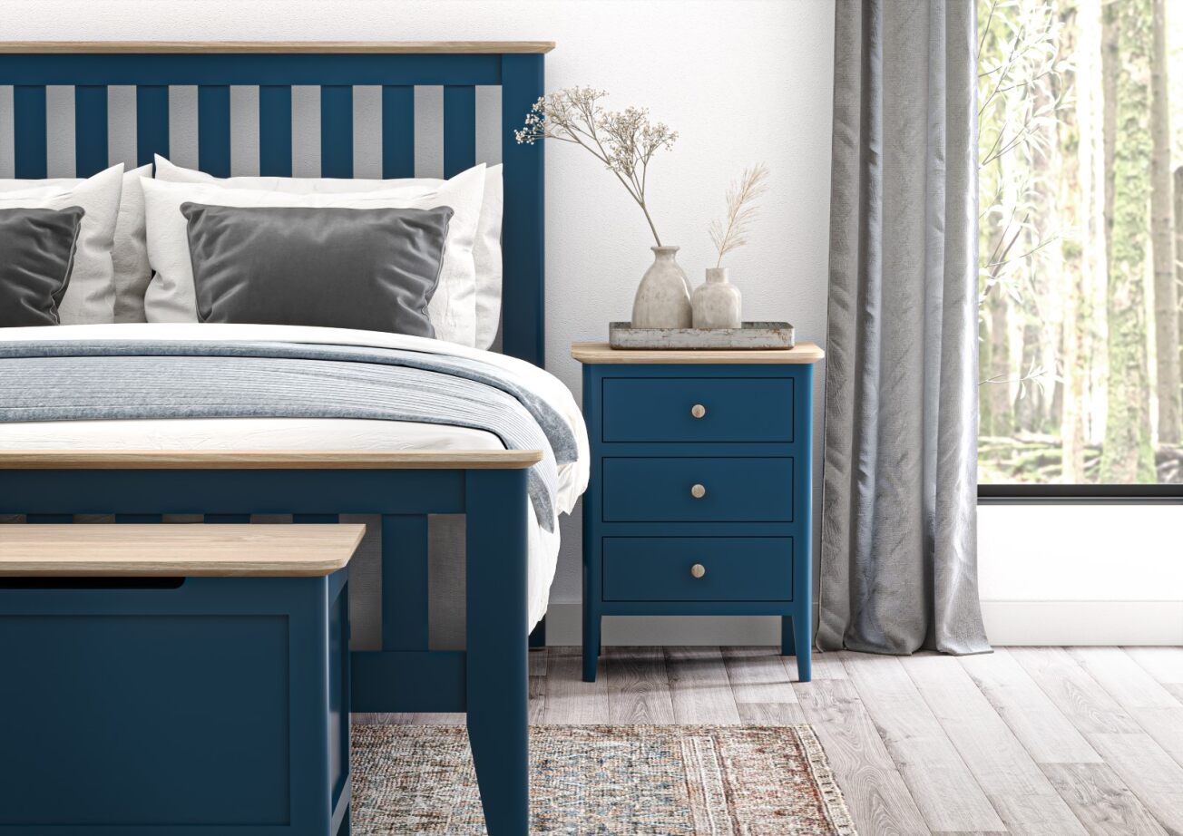 TOULOUSE 3FT SLATTED BED NAVY