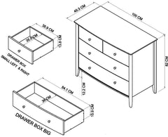 GUIA 2+2 DRAWER CHEST