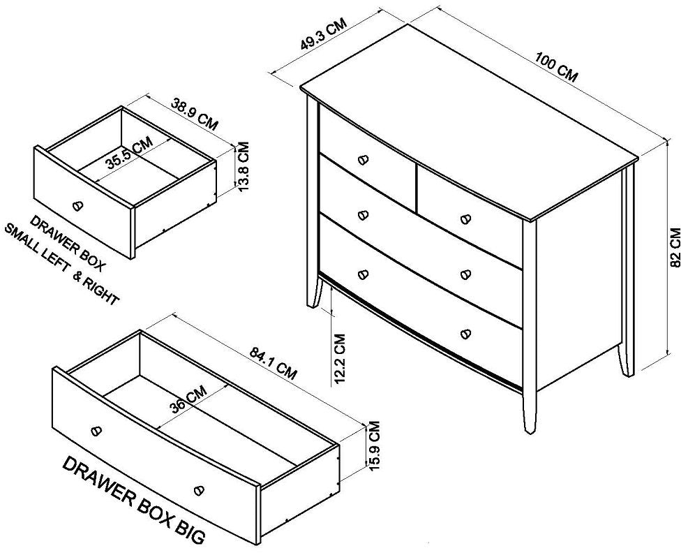 GUIA 2+2 DRAWER CHEST
