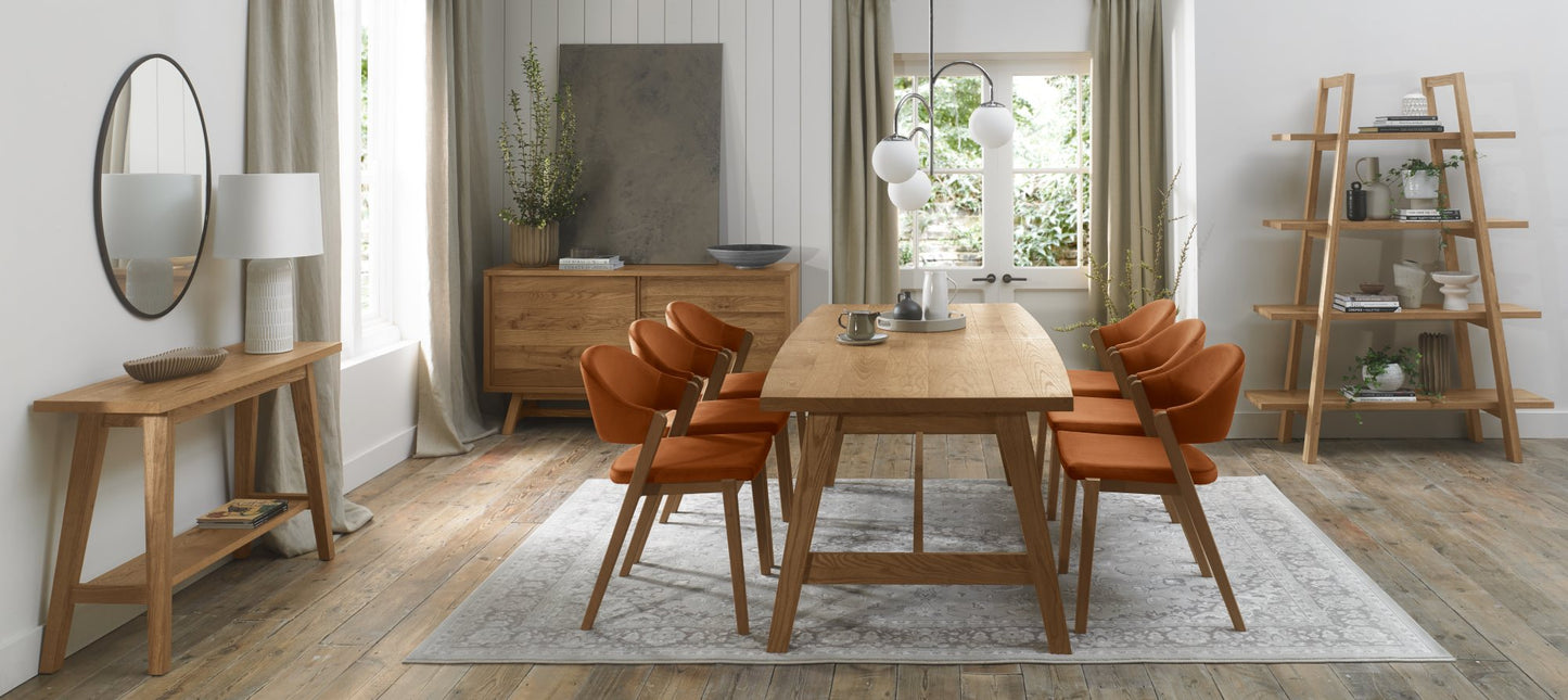 SATURN UPHOLSTERED CHAIR - RUST VELVET