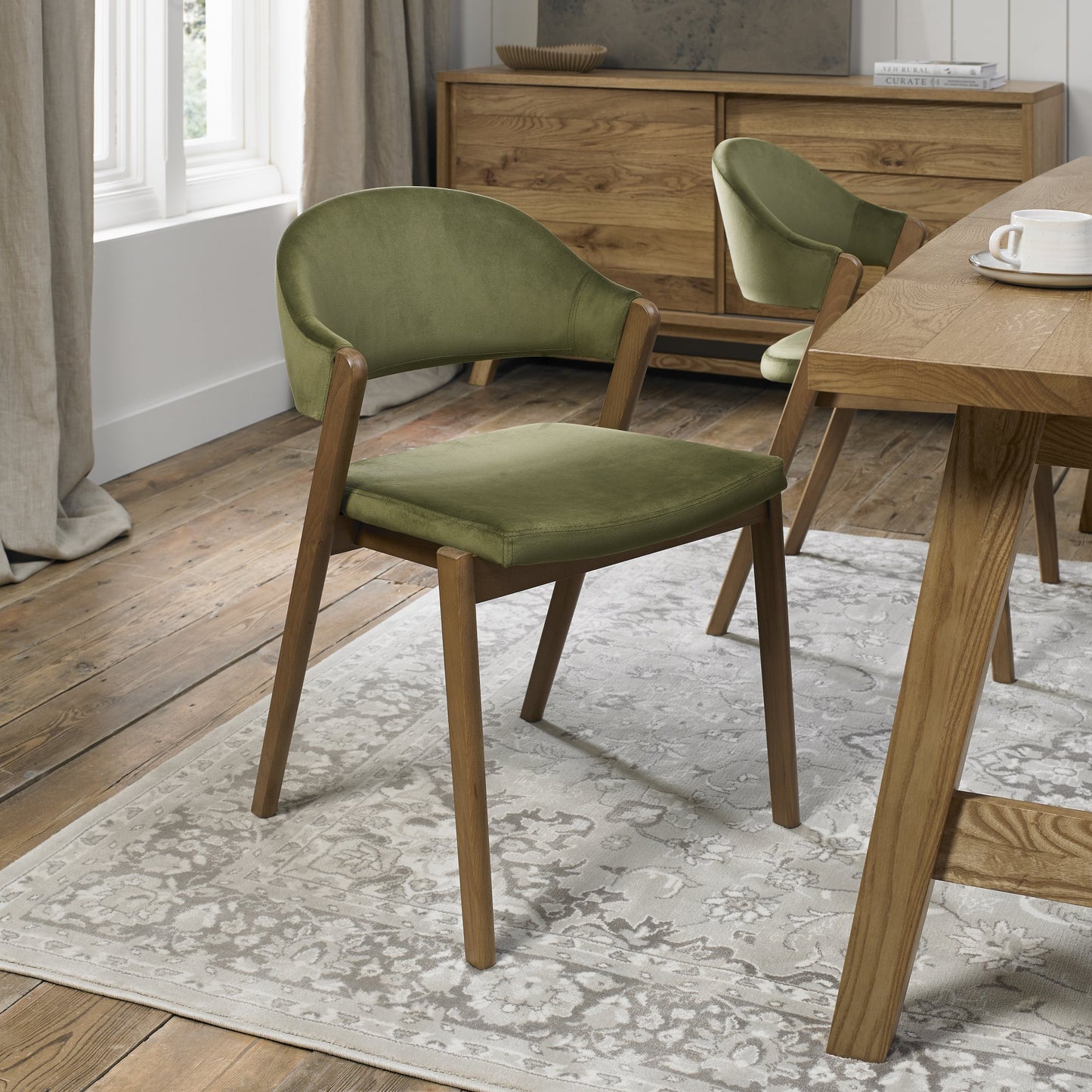 SATURN UPHOLSTERED CHAIR - CEDAR VELVET