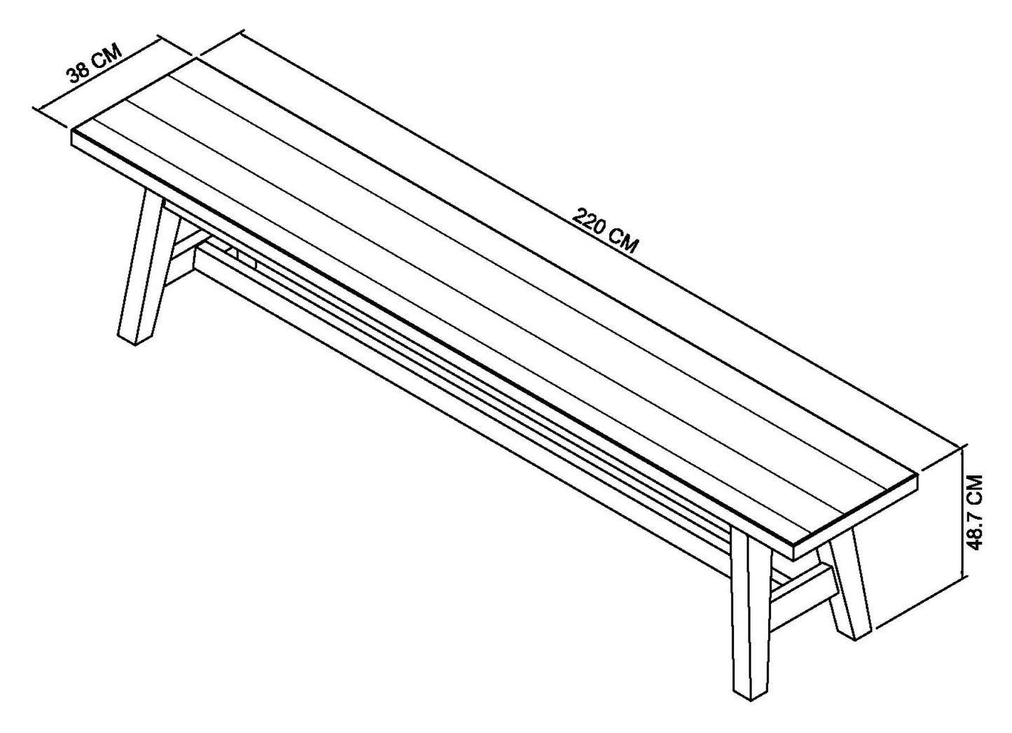 SATURN LARGE BENCH