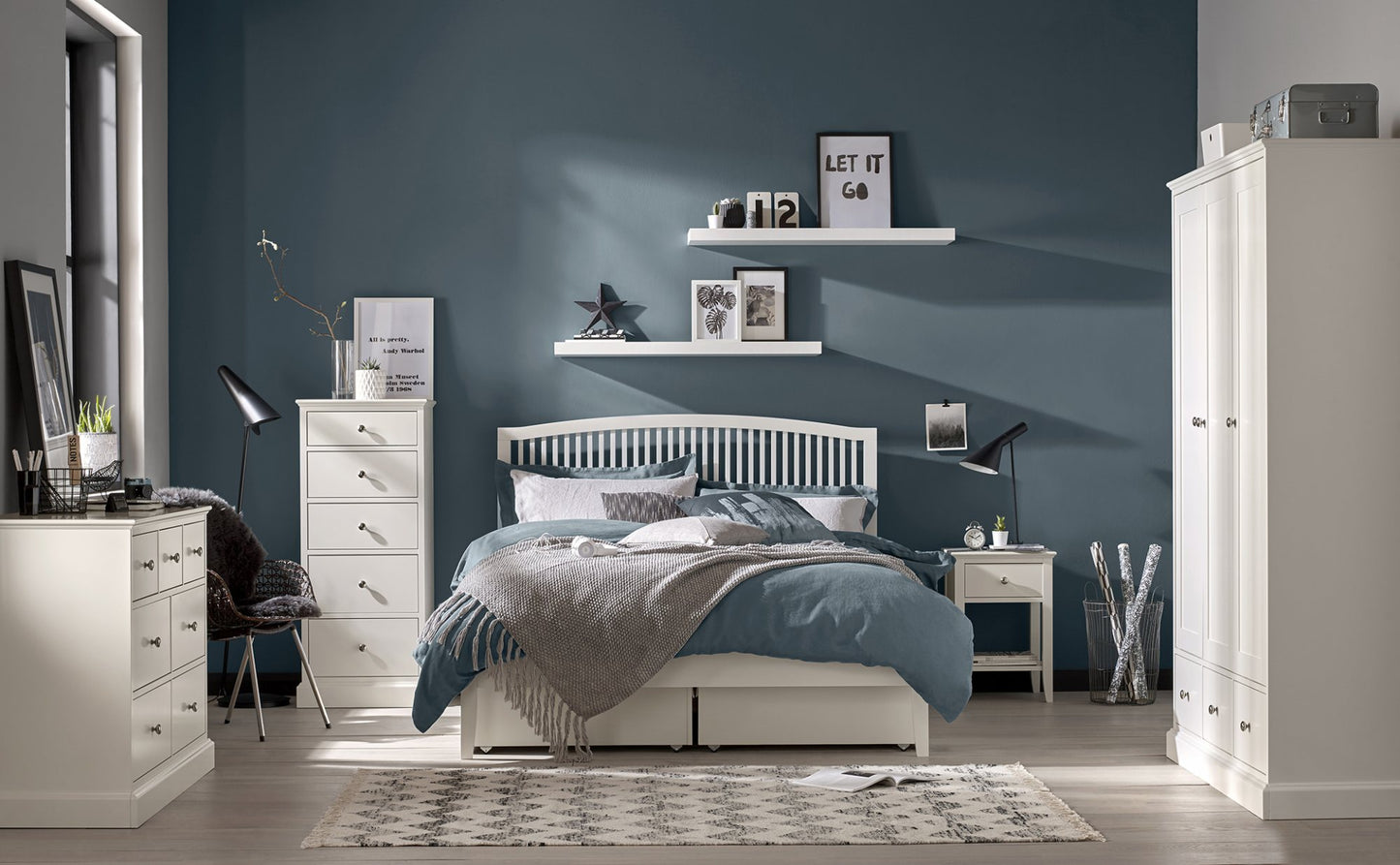 ASHBY WHITE 3 DRAWER NIGHTSTAND