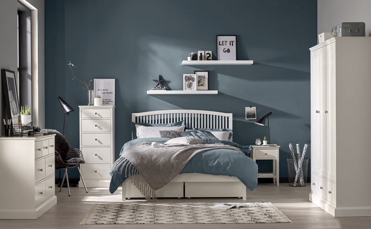 ASHBY WHITE 150CM SLATTED BEDSTEAD