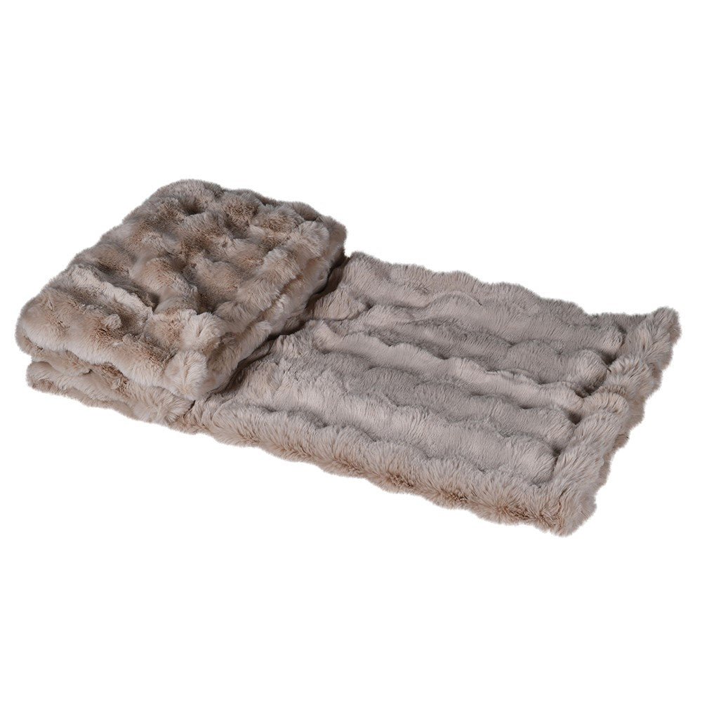 PEARL LUX FUR THROW