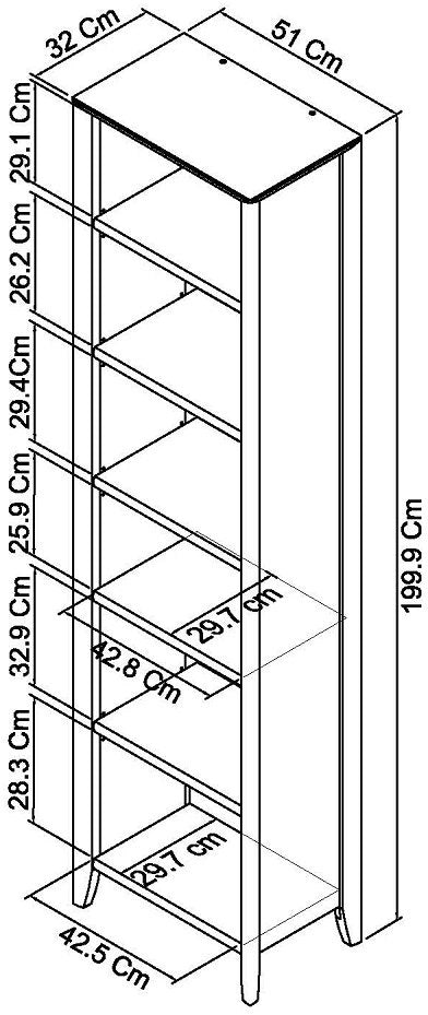 JOSHUA NARROW BOOKCASE