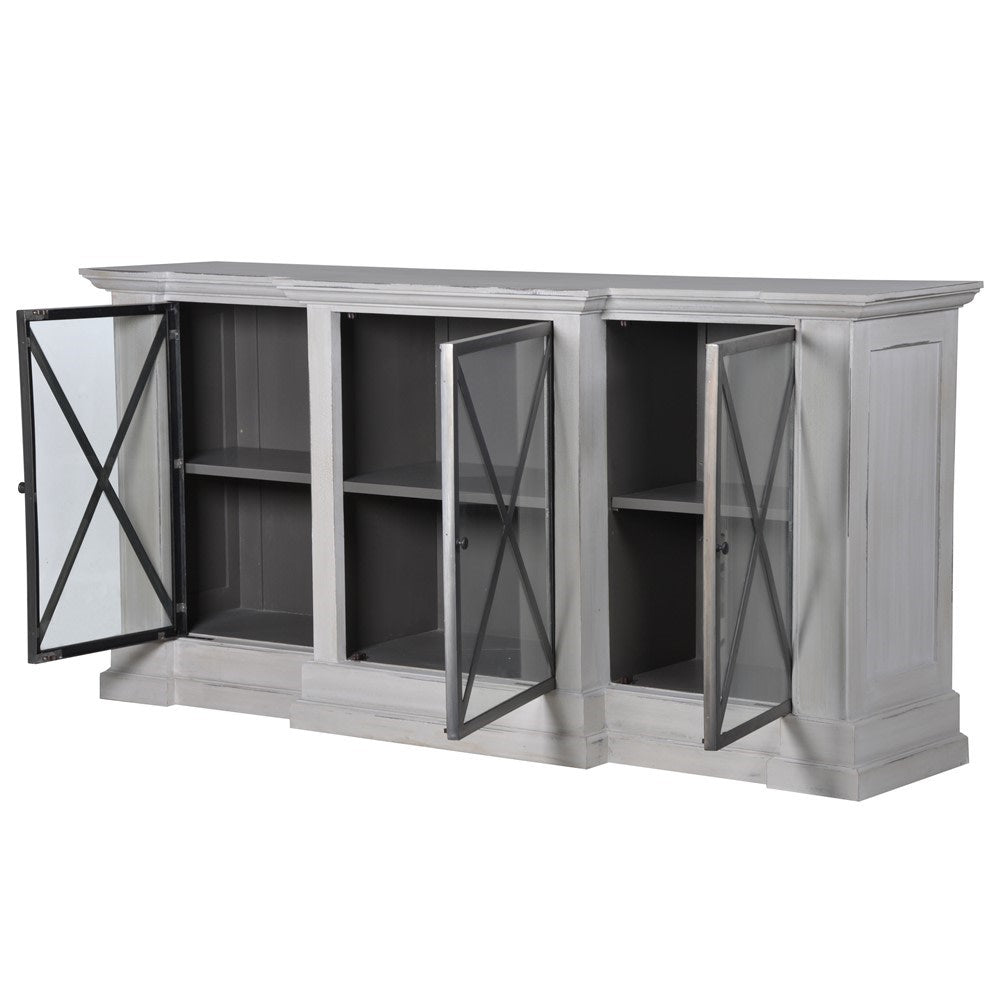 COACH BREAKFRONT GREY SIDEBOARD