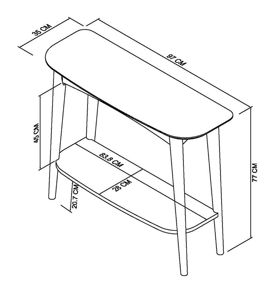 ODENSE CONSOLE TABLE WITH SHELF