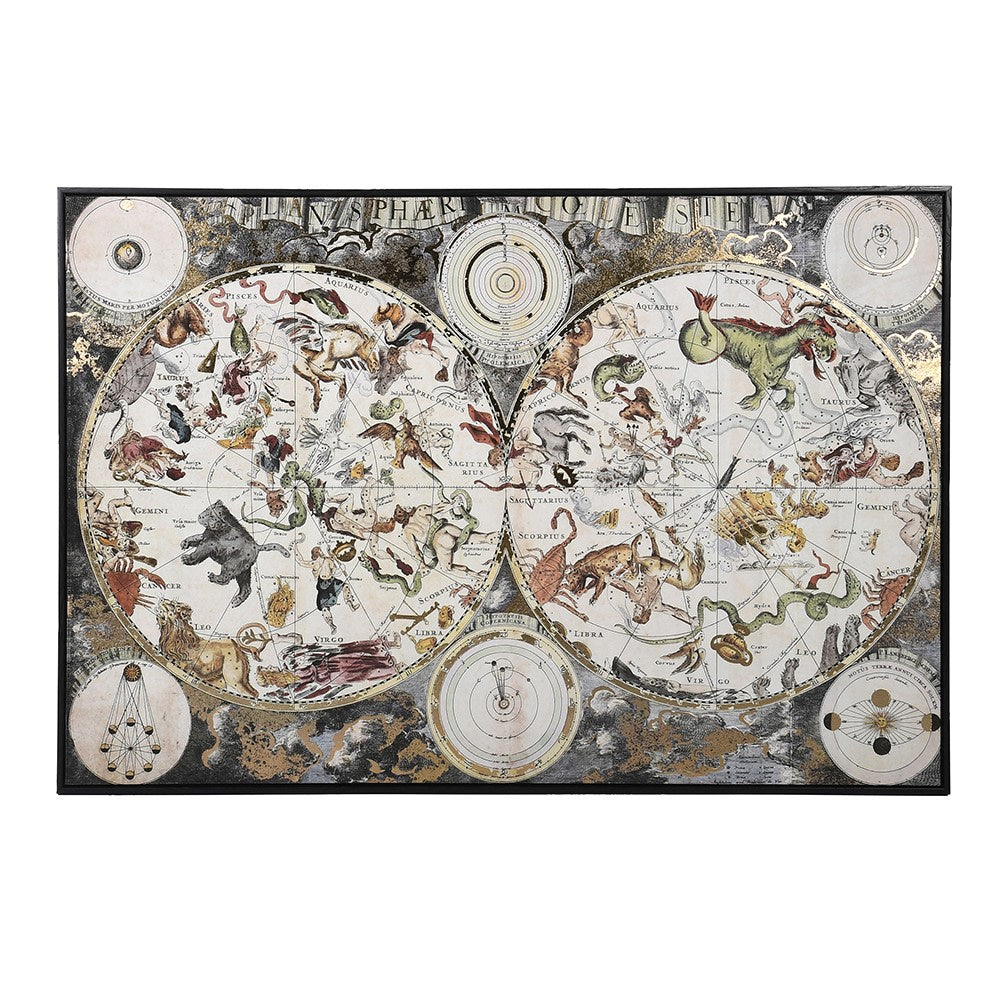 ZODIAC FRAMED MAP
