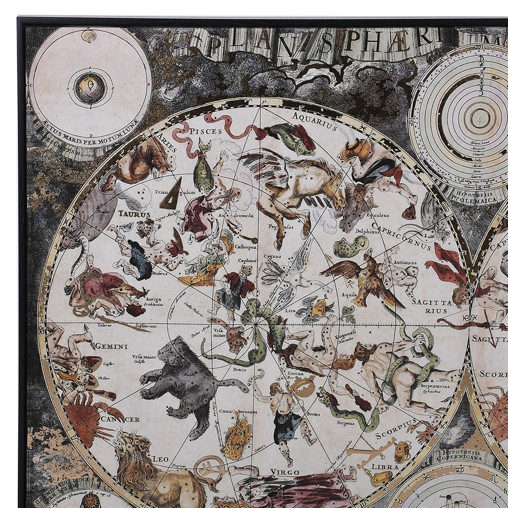 ZODIAC FRAMED MAP