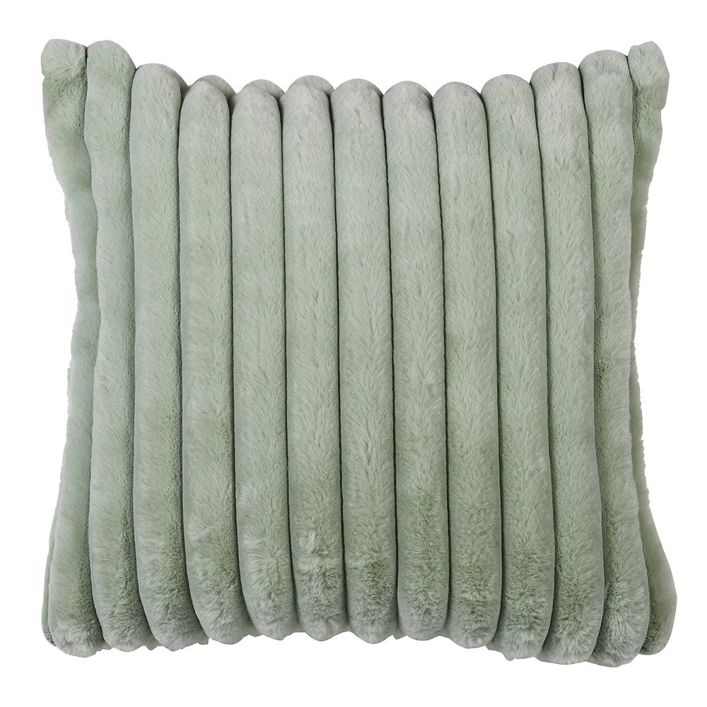 OLIVE RIBBED CUSHION 45cm X 45cm