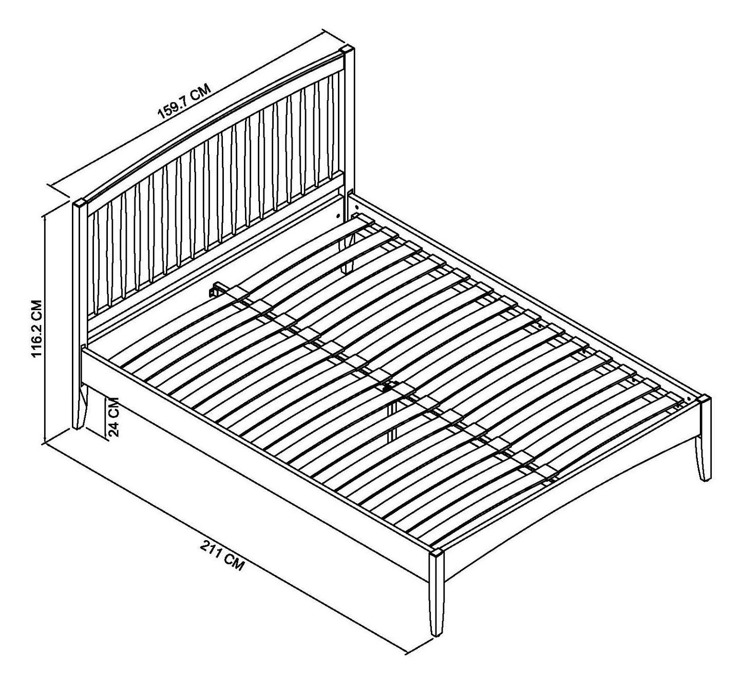 GUIA 150CM SPINDLE LOW FOOTEND BEDSTEAD