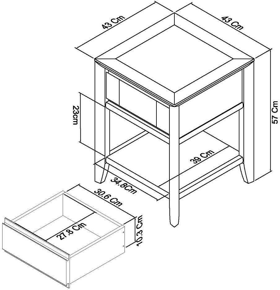 JOSHUA LAMP TABLE WITH DRAWER