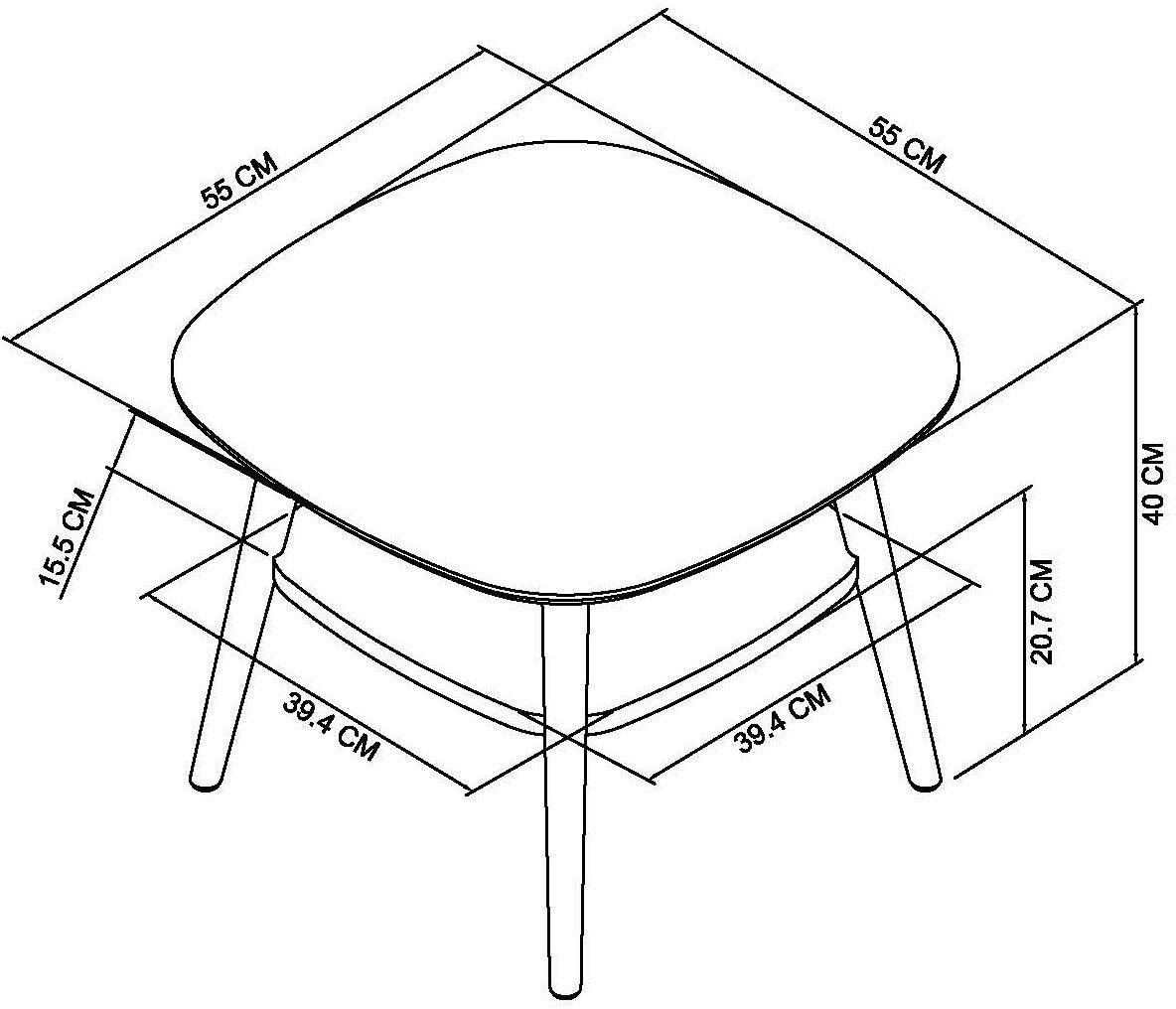 ODENSE LAMP TABLE WITH SHELF