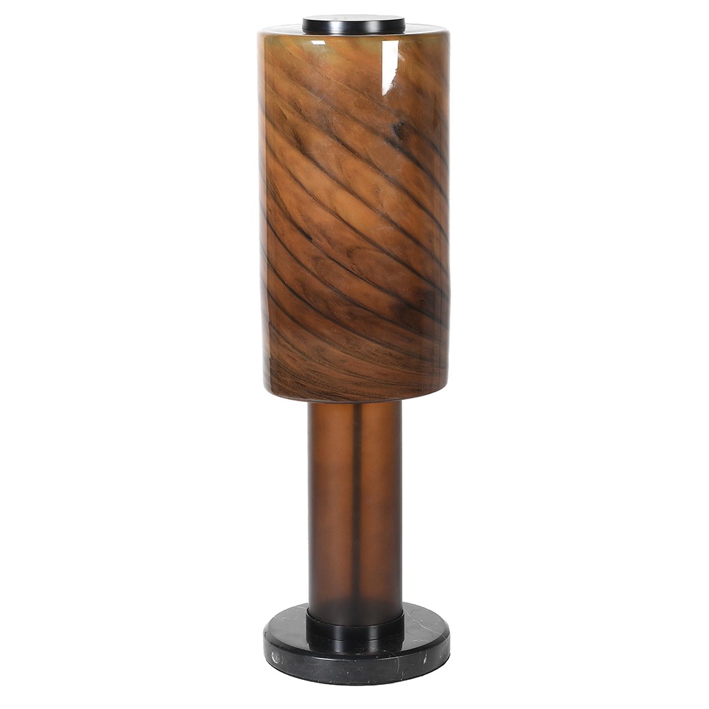 TOWER BROWN MARBLE LAMP