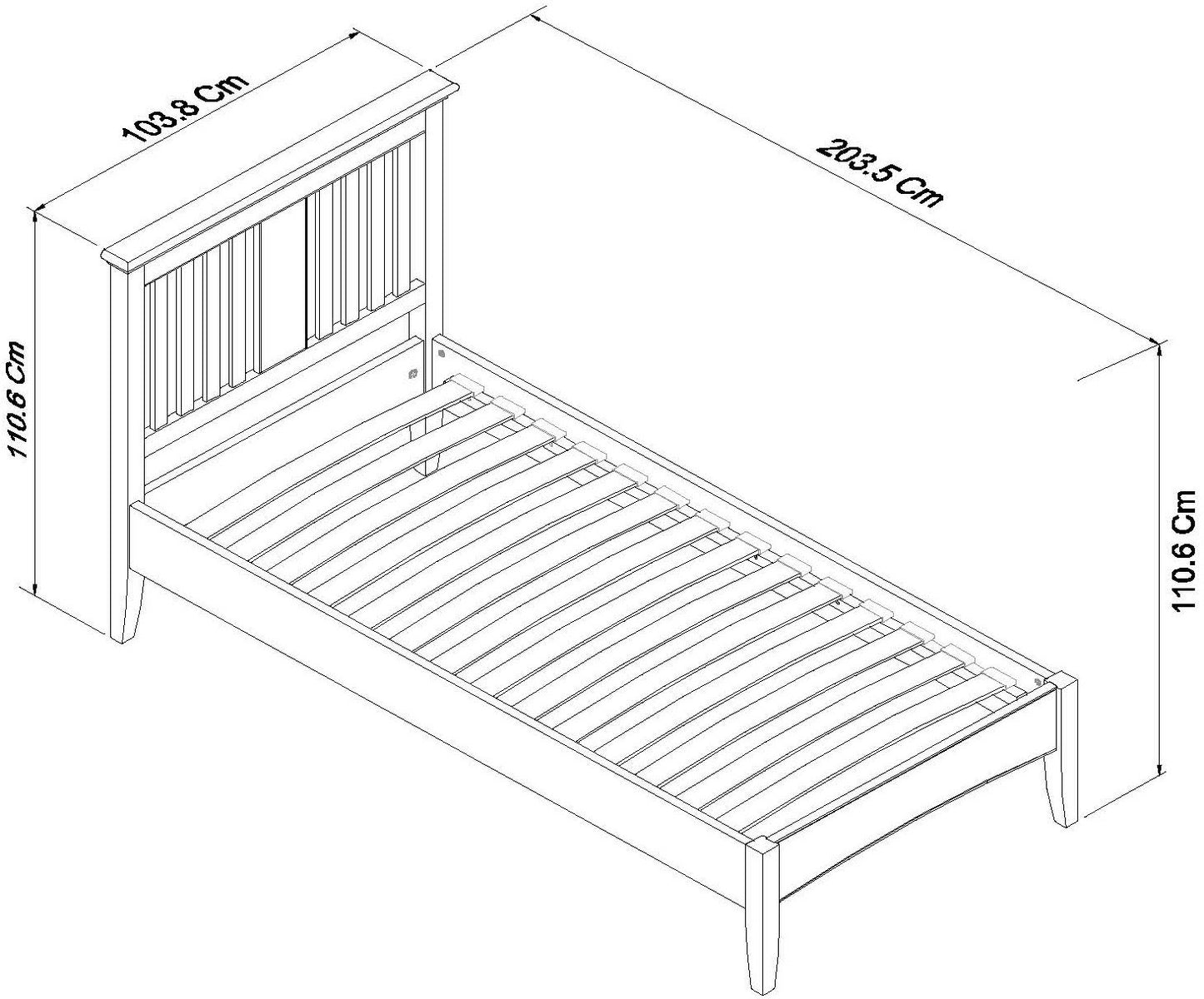 RHODES 90CM BEDSTEAD