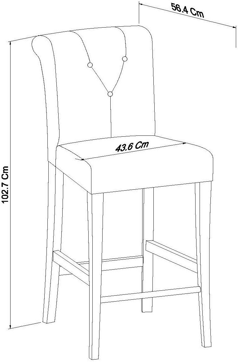 PHUKET UPHOLSTERED GREY BONDED BAR STOOL