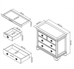 AVORIO 2+2 DRAWER CHEST