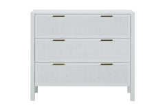 LLOYD 3 DRAWER CHEST WHITE RATTAN