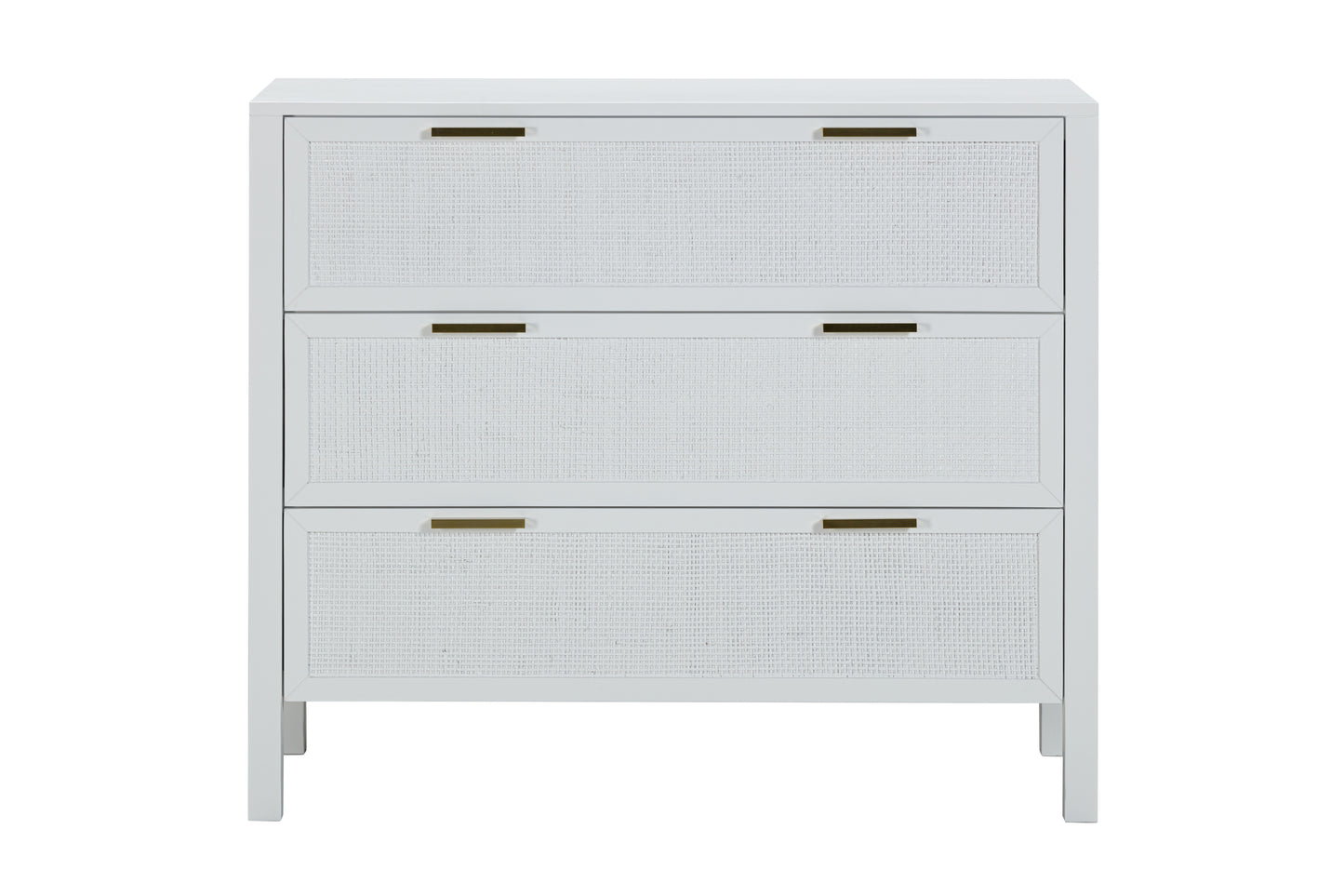LLOYD 3 DRAWER CHEST WHITE RATTAN