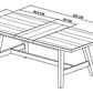 SATURN 4-6 EXTENSION DINING TABLE