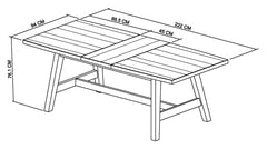 SATURN 4-6 EXTENSION DINING TABLE