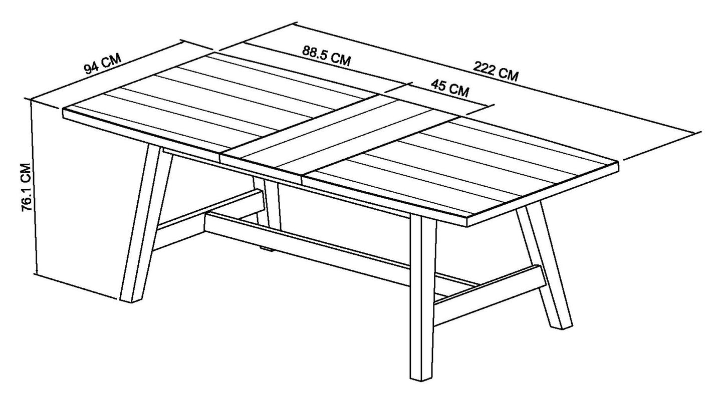 SATURN 4-6 EXTENSION DINING TABLE