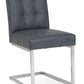 WARSAW UPHOLSTERED CANTILEVER CHAIR - BONDEDED LEATHER