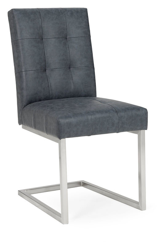 WARSAW UPHOLSTERED CANTILEVER CHAIR - BONDEDED LEATHER