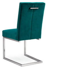 WARSAW UPHOLSTERED CANTILEVER CHAIR- SEA GREEN