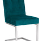WARSAW UPHOLSTERED CANTILEVER CHAIR- SEA GREEN