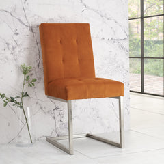 WARSAW UPHOLSTERED CANTILEVER CHAIR- HARVEST PUMPKIN