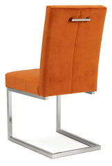WARSAW UPHOLSTERED CANTILEVER CHAIR- HARVEST PUMPKIN