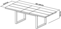 WARSAW 6-8 EXTENDING DINING TABLE