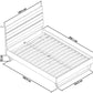 MUNICH 135CM LOW FOOT BEDSTEAD