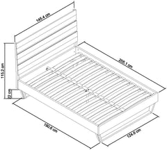 MUNICH 135CM LOW FOOT BEDSTEAD