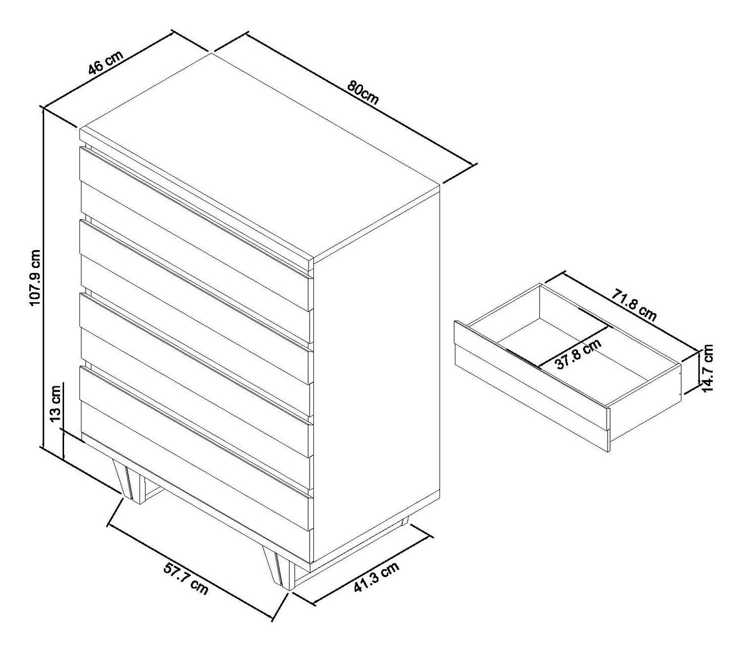 MUNICH 4 DRAWER CHEST