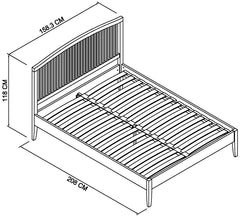 ASHBY WHITE 150CM SLATTED BEDSTEAD