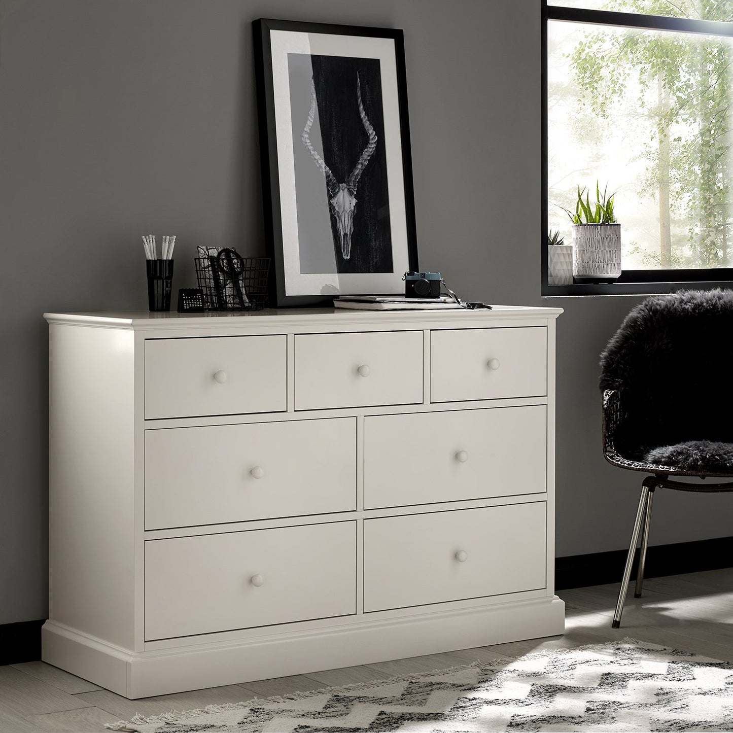 ASHBY WHITE 3+4 DRAWER CHEST