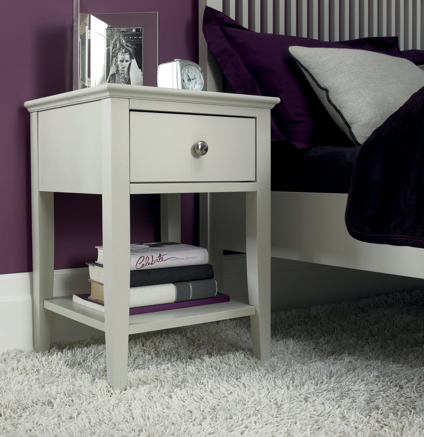 ASHBY COTTON 1 DRAWER NIGHTSTAND