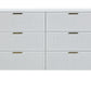 LLOYD 6 DRAWER WIDE CHEST WHITE RATTAN