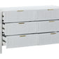 LLOYD 6 DRAWER WIDE CHEST WHITE RATTAN