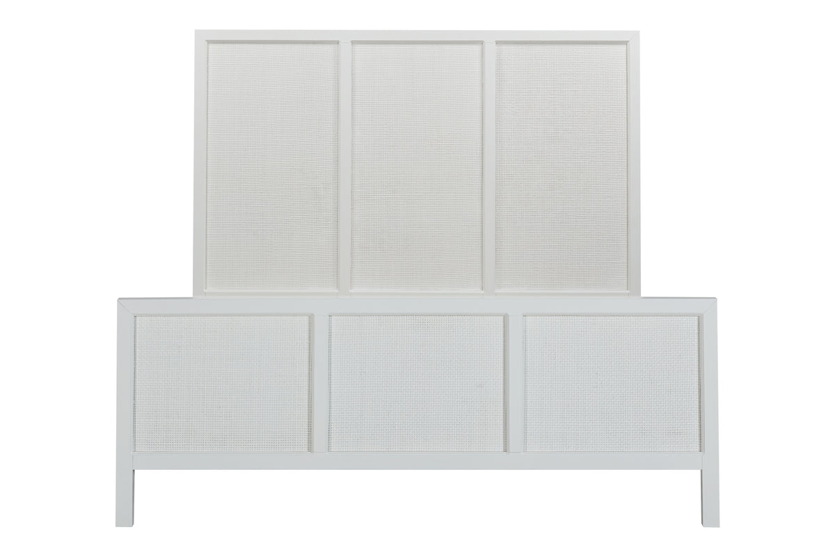 LLOYD KINSIZE BEDSTEAD WHITE RATTAN