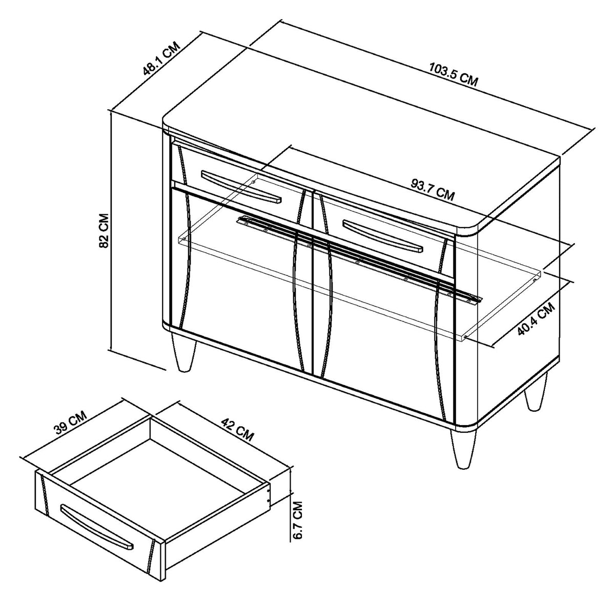 PRESTON NARROW SIDEBOARD
